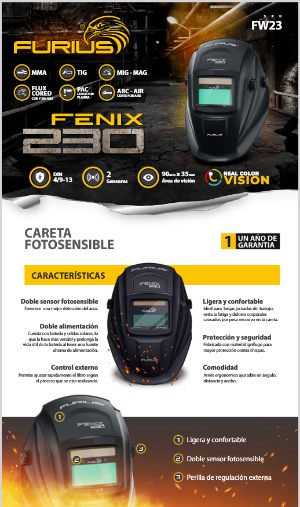 CARETA ELECTRONICA FOTOSENSIBLE FURIUS  FW23