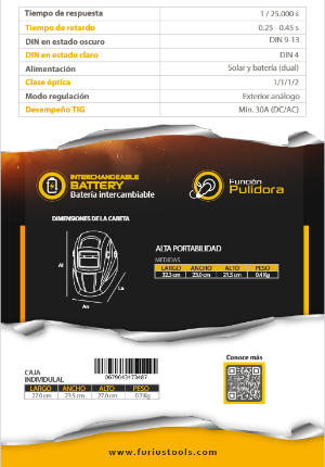 CARETA ELECTRONICA FOTOSENSIBLE FURIUS  FW23